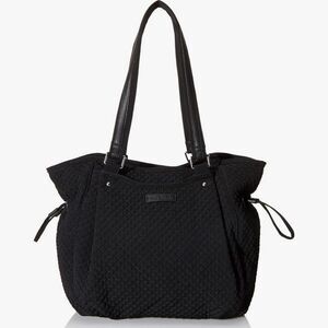 Vera Bradley Glenna Satchel Black Quilted Shoulder Bag